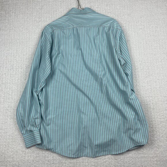 Ermenegildo Zegna Dress Shirt Men XL 16 1/2 Baby Blue / Grey Silver Lined - Picture 14 of 16